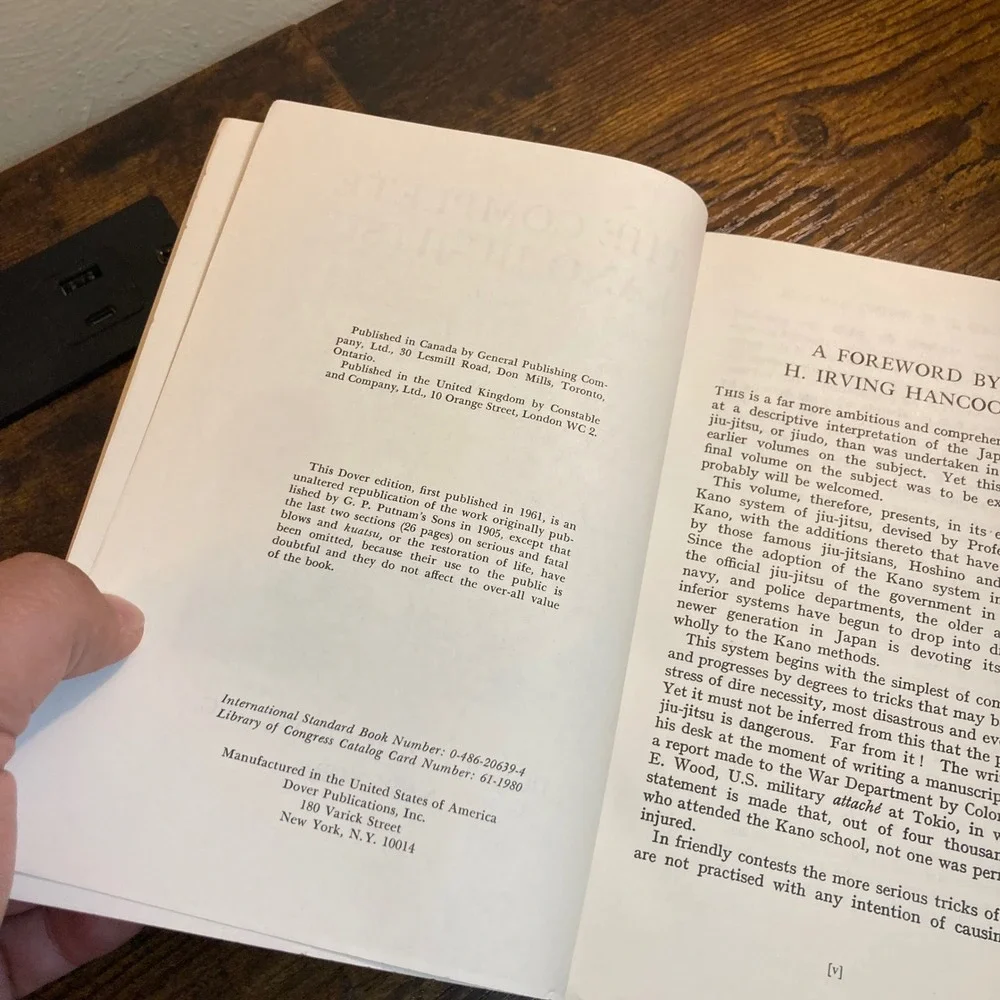 The Complete Kano Jiu-Jitsu Judo H. Irving Hancock Dover Martial Arts Book 1961